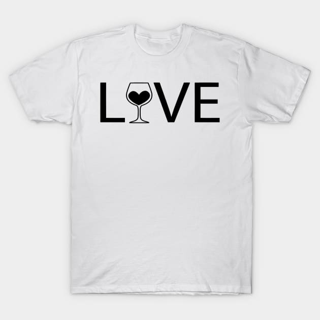 Love Wine T-Shirt by CuteSyifas93